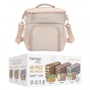 Brown Bentgo Prep Deluxe Bag & 60-Piece Set Adults Meal Prep Containers USA | 687023WKO