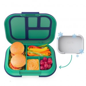 Green / Navy Bentgo Chill (2-Pack) Kids' Lunch Box USA | 932671BEI