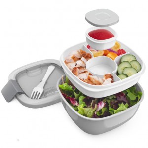 Grey Bentgo 2-Pack Adults Salad Container USA | 792185YIW