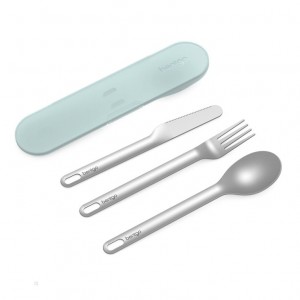 Light Turquoise Bentgo Stainless Steel Travel Utensil Set Adults Utensils USA | 061854BYX