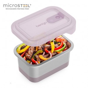 Lunch Size 3 Cups - Dusk Bentgo MicroSteel Heat & Eat Container Adults Lunch Box USA | 807126TGV