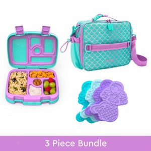 Mermaid Scales Bentgo Prints Lunch Box, Lunch Bag, & Ice Packs Kids' Lunch Set USA | 021874SBE