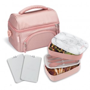 Pink Bentgo Deluxe 4-Piece Adults Lunch Set USA | 537961LCZ