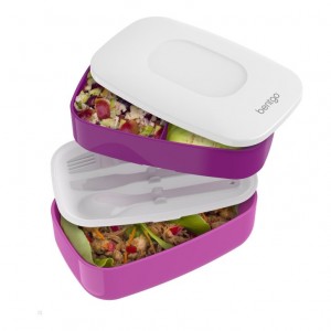 Purple Bentgo Classic (2-Pack) Adults Lunch Box USA | 036145YWQ