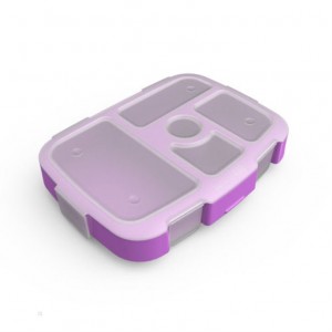 Purple Bentgo Tray with Transparent Cover Kids' Trays & Covers USA | 417608CBH