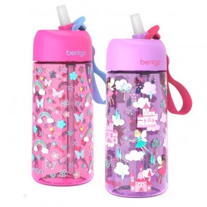 Rainbows Butterflies/Fairies Bentgo Prints (2-Pack) Kids' Water Bottle USA | 920651UJI