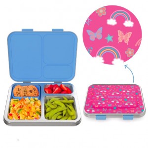 Rainbows & Butterflies Bentgo Prints Lunch Box Kids' Stainless Steel USA | 975046VTQ