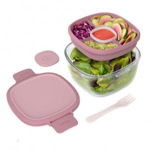 Rose Bentgo Glass Adults Salad Container USA | 902471ROI