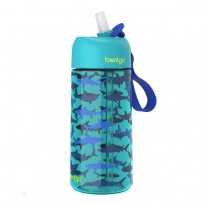 Sharks Bentgo Kids' Water Bottle USA | 257839WOY