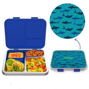 Sharks Bentgo Prints Lunch Box Kids' Stainless Steel USA | 934215QKP