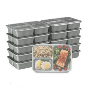 Silver Bentgo Prep 3-Compartment Adults Meal Prep Containers USA | 326948VWX