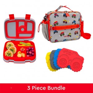 Trucks Bentgo Prints Lunch Box, Lunch Bag, & Ice Packs Kids' Lunch Set USA | 764351EFS