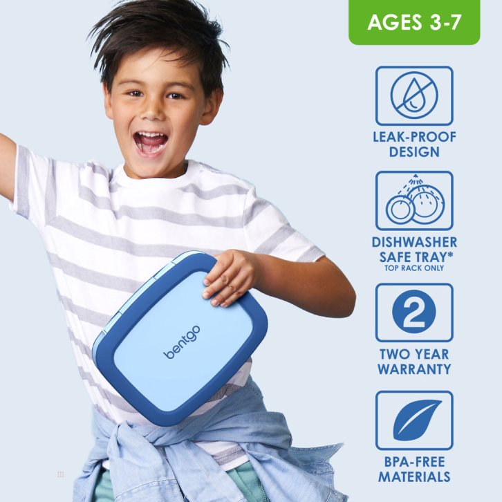 Blue Bentgo 2-Pack Kids' Lunch Box USA | 016538UNQ