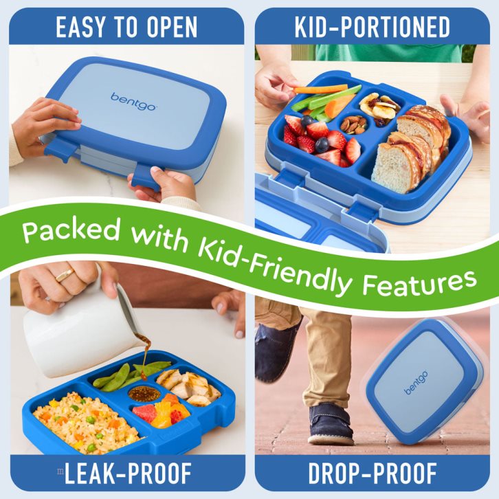 Blue Bentgo 2-Pack Kids' Lunch Box USA | 016538UNQ