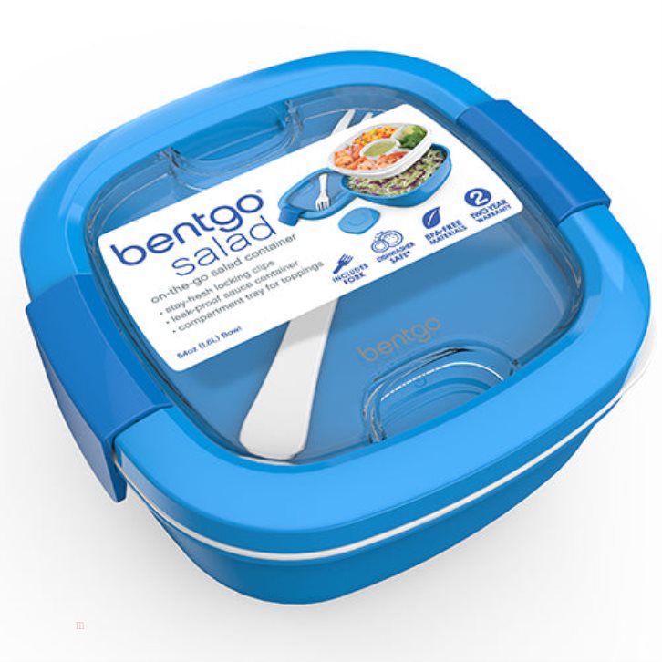 Blue Bentgo All-in-One Adults Salad Container USA | 931458NXA