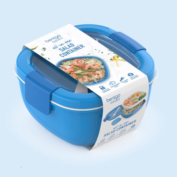 Blue Bentgo All-in-One Adults Salad Container USA | 931458NXA