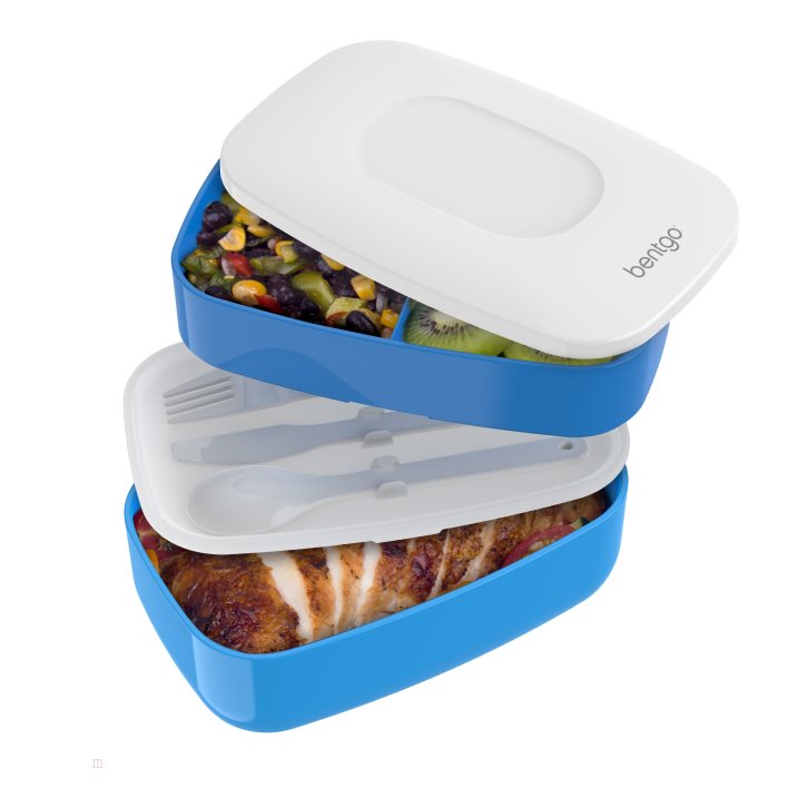 Blue Bentgo Classic (2-Pack) Adults Lunch Box USA | 643815YLG