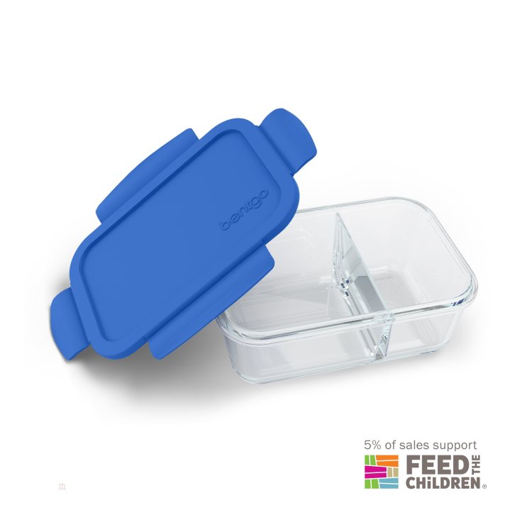 Blue Bentgo Glass Adults Snack Container USA | 798203NJI