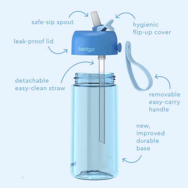 Blue Bentgo Kids' Water Bottle USA | 470623OMC