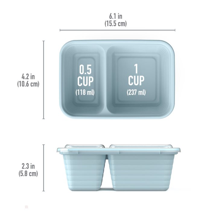 Blue Bentgo Prep 2-Compartment Adults Snack Container USA | 985406HNR