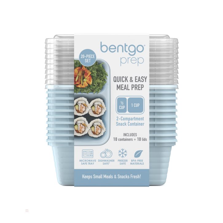 Blue Bentgo Prep 2-Compartment Adults Snack Container USA | 985406HNR