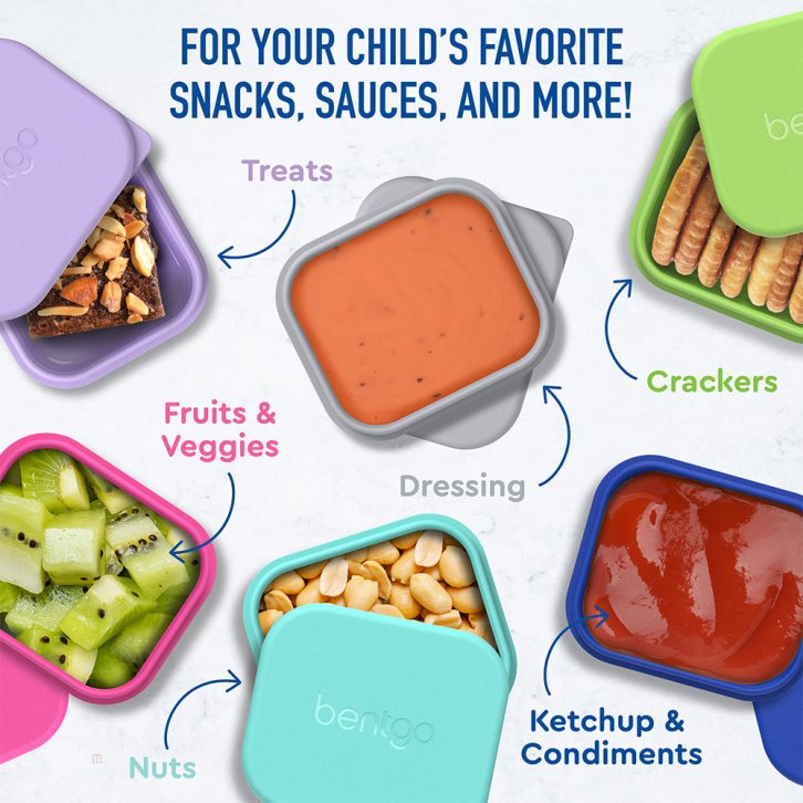 Blue Green Bentgo Sidekicks 2-Pack Silicone Container Set Kids' Sauce Container USA | 470156HYM