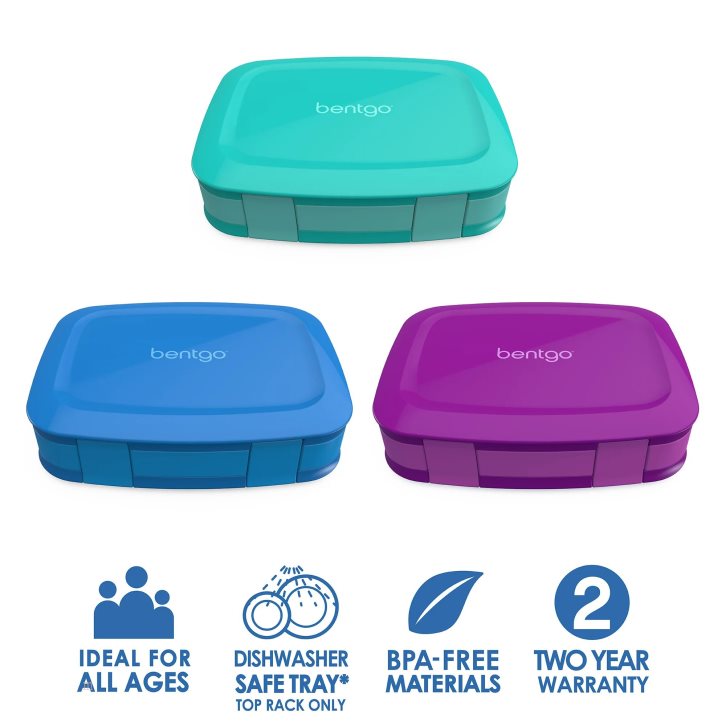 Blue Purple Bentgo Fresh (3-Pack) Adults Lunch Box USA | 854320GSC