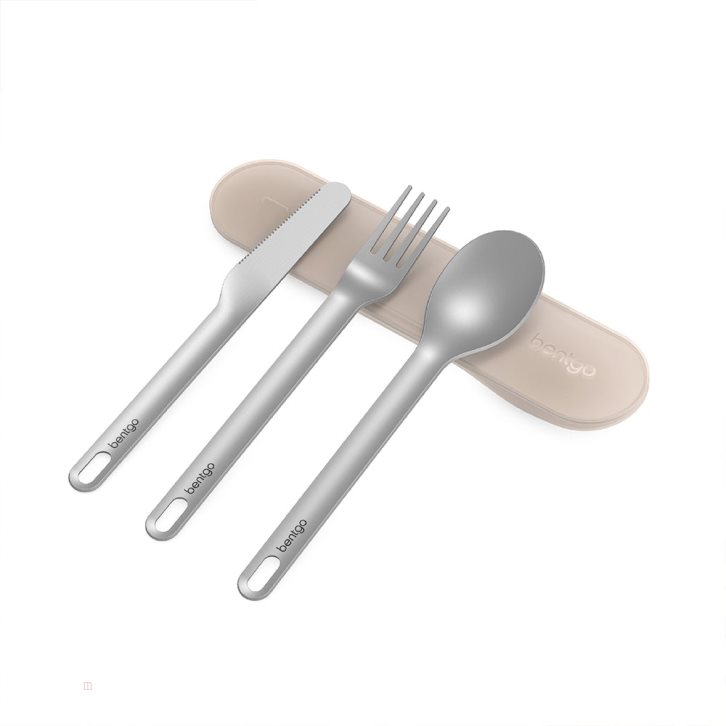 Brown Bentgo Stainless Steel Travel Utensil Set Adults Utensils USA | 107948DHK