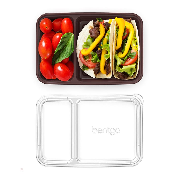 Burgundy Bentgo Prep 2-Compartment Adults Meal Prep Containers USA | 358742VRL