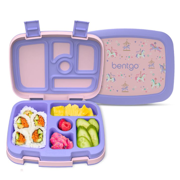 Carousel Unicorns Bentgo Prints Kids\' Lunch Box USA | 186273IAW