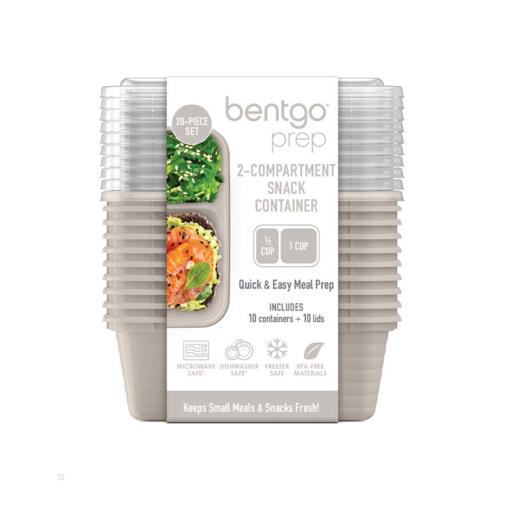 Clay Bentgo Prep 2-Compartment Adults Snack Container USA | 215436VQP