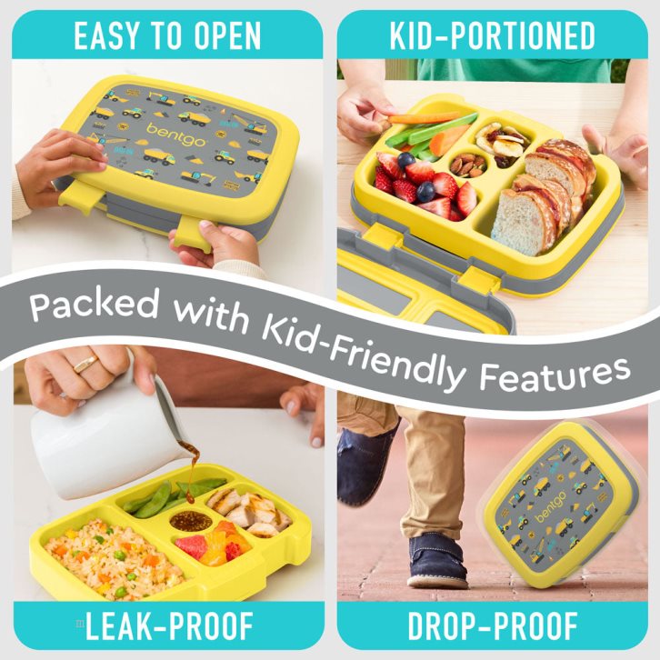 Construction Trucks Bentgo Prints Kids' Lunch Box USA | 284306GOD