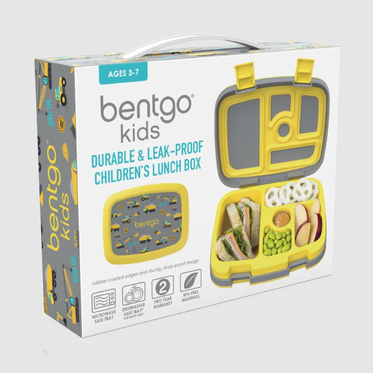 Construction Trucks Bentgo Prints Kids' Lunch Box USA | 284306GOD