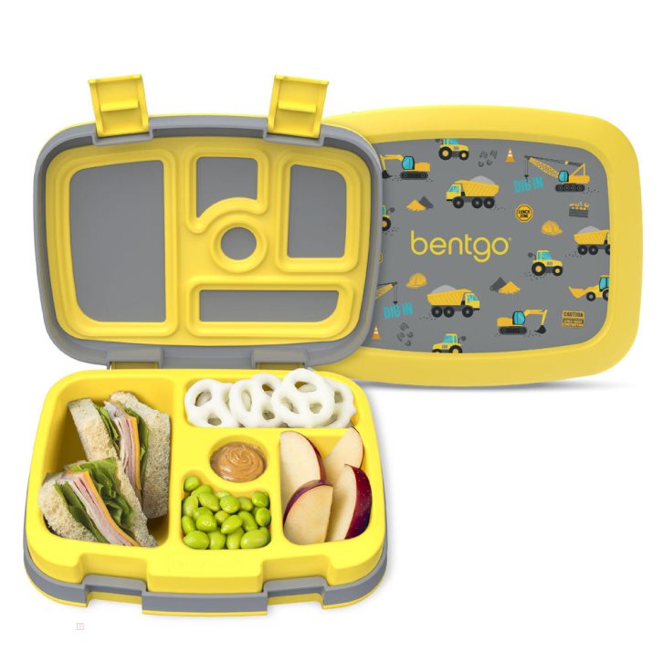 Construction Trucks Bentgo Prints Kids\' Lunch Box USA | 284306GOD