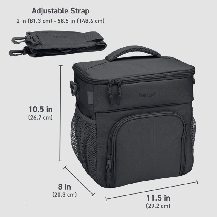 Dark Grey Bentgo Prep Deluxe Multimeal Adults Lunch Bag USA | 736952DGA