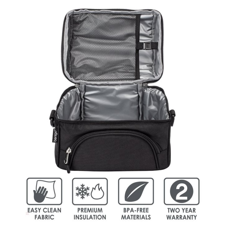 Dark Grey Black Bentgo Deluxe Adults Lunch Bag USA | 213785YGN