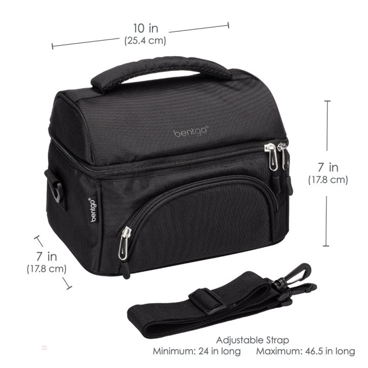 Dark Grey Black Bentgo Deluxe Adults Lunch Bag USA | 213785YGN