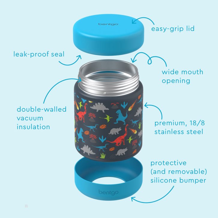 Dinosaur Bentgo Food Jar Kids' Stainless Steel USA | 147623CAR