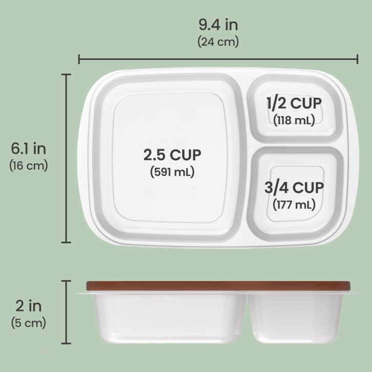 Earth Tones Bentgo Easyboxes 3-Compartment 8-Piece Set Adults Food Containers USA | 302645TPI