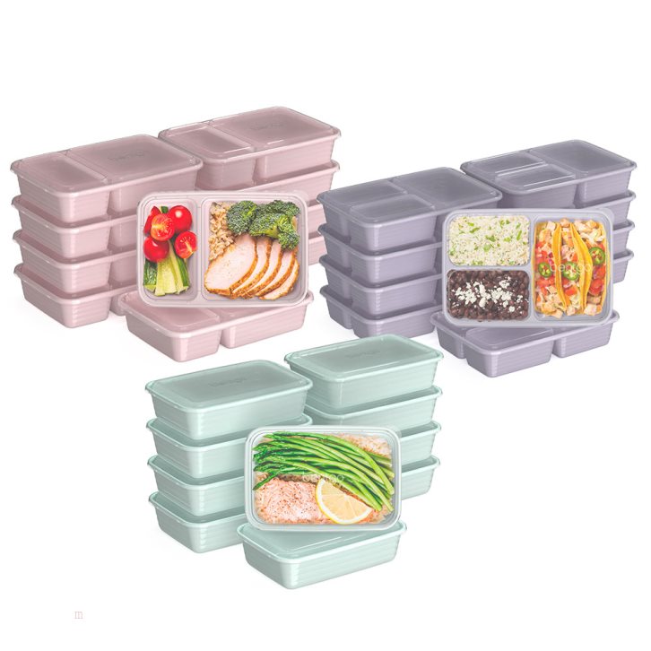 Floral Pastels Bentgo Prep 60-Piece Meal Prep Kit Adults Meal Prep Containers USA | 178563VCO