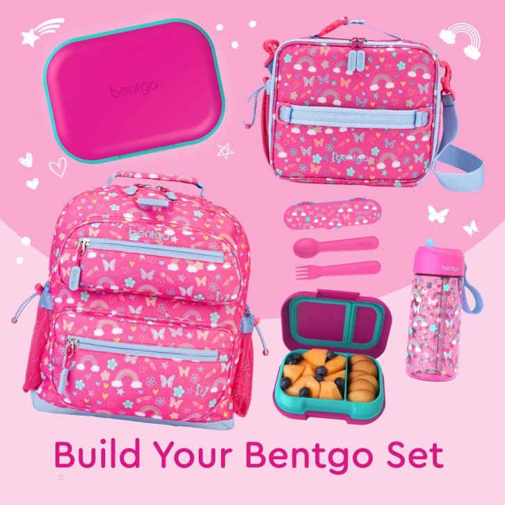 Fuchsia / Turquoise Bentgo Chill (2-Pack) Kids' Lunch Box USA | 092648BXN