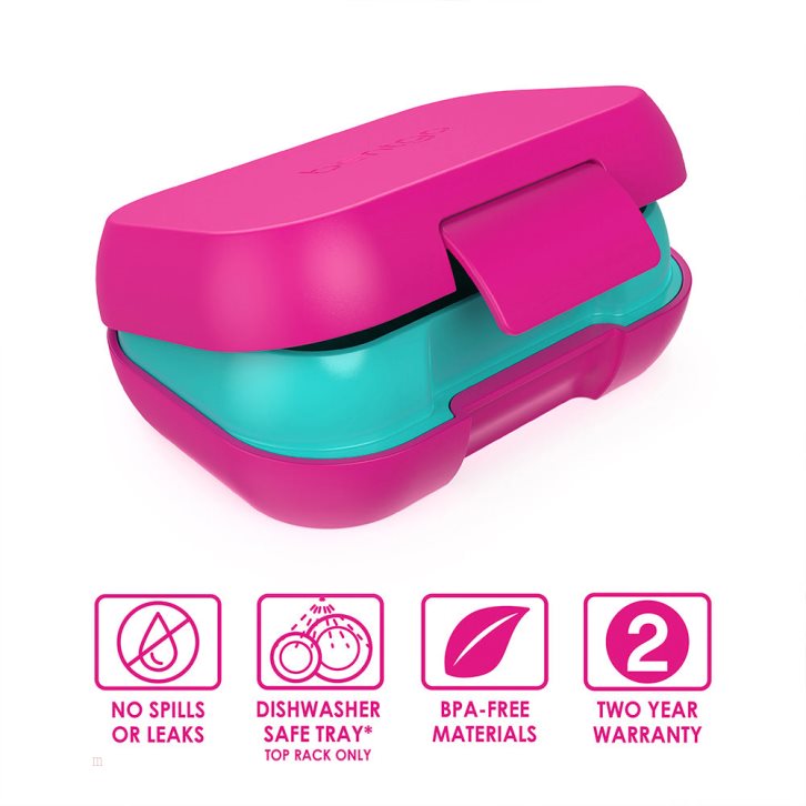 Fuchsia / Turquoise Bentgo Kids' Snack Container USA | 715489WJO