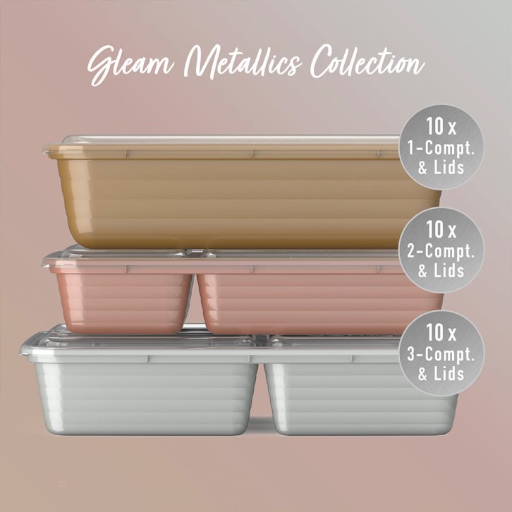 Gleam Metallics Bentgo Prep 60-Piece Meal Prep Kit Adults Meal Prep Containers USA | 306591NPF