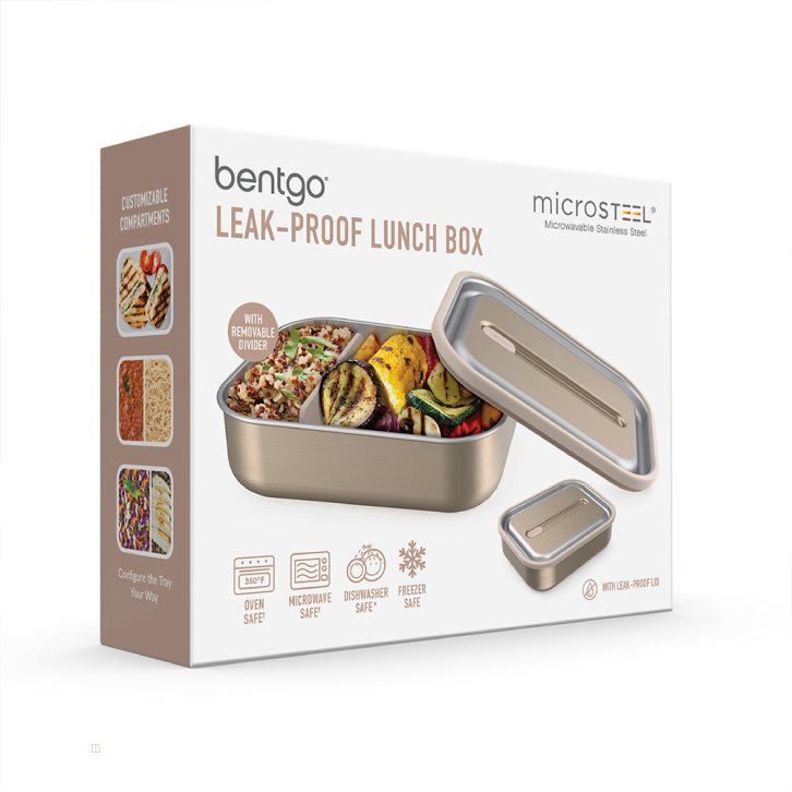 Gold Bentgo MicroSteel Adults Lunch Box USA | 792015ADE