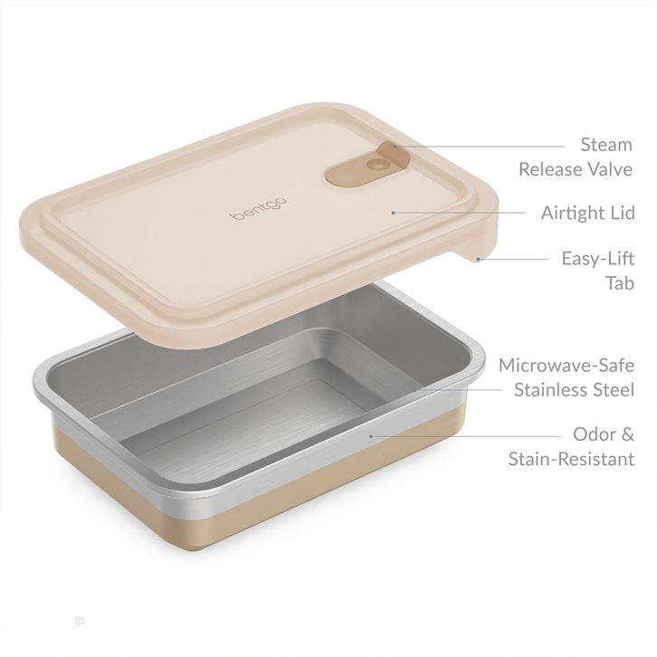 Gold Bentgo MicroSteel Heat & Eat Container Adults Lunch Box USA | 741953VDA