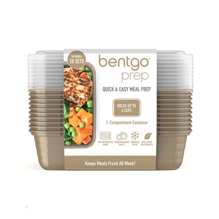 Gold Bentgo Prep 1-Compartment Adults Meal Prep Containers USA | 013528VTC