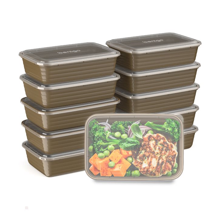 Gold Bentgo Prep 1-Compartment Adults Meal Prep Containers USA | 013528VTC