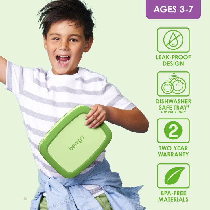 Green Bentgo 2-Pack Kids' Lunch Box USA | 603817DXB