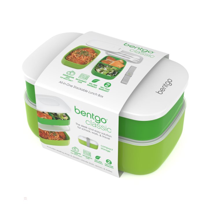 Green Bentgo Classic (2-Pack) Adults Lunch Box USA | 084627MBY