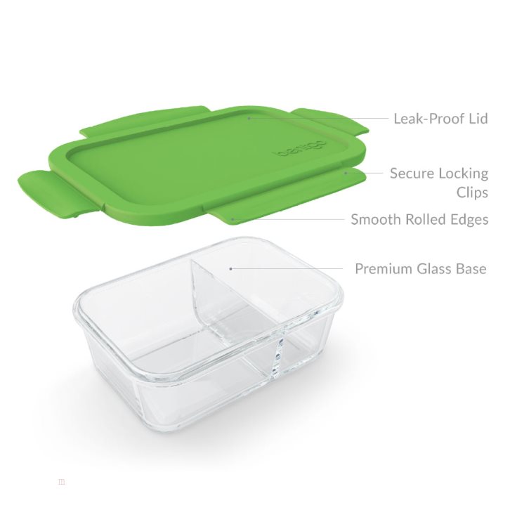 Green Bentgo Glass Adults Snack Container USA | 276305KWX